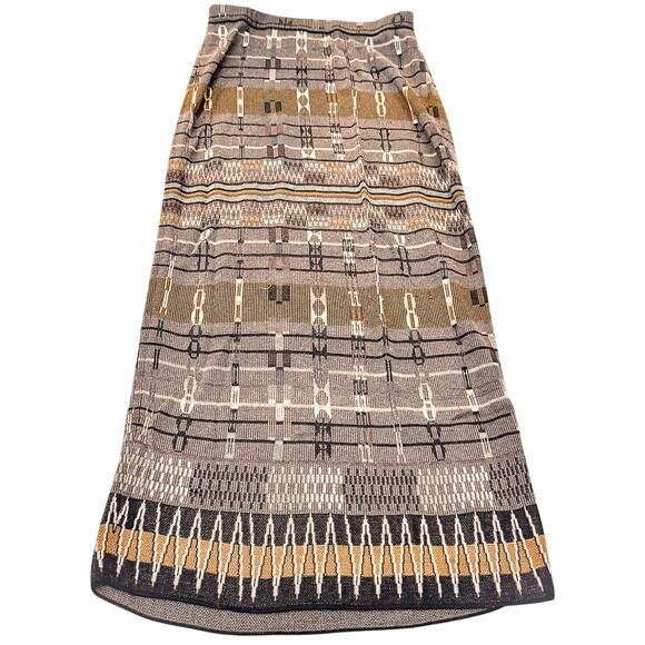 Peruvian Connection Skirt Elastic Waist 100% Pima Cotton Aztec Pattern Size M - Picture 1 of 5